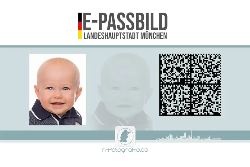 Babypassbild im Liegen im Fotostudio München-Pasing