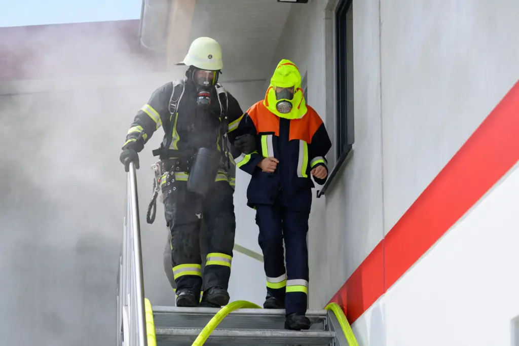 Brandbekämpfung bei einer Vorführung der Freiwilligen Feuerwehr Höfa